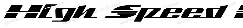 High Speed Regular字体字体转换